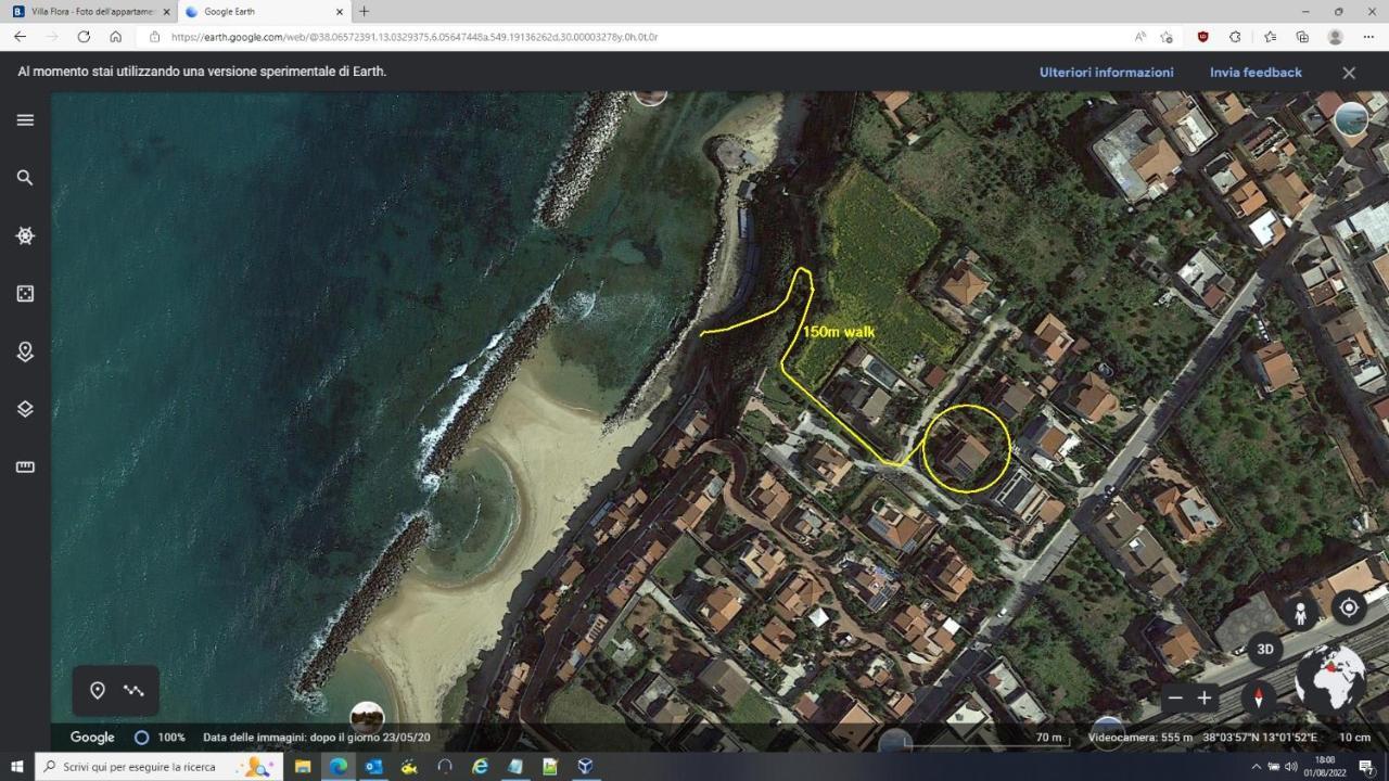 Villa Flora - With Sea View, 2 Minutes Walk To Beach Trappeto  Esterno foto